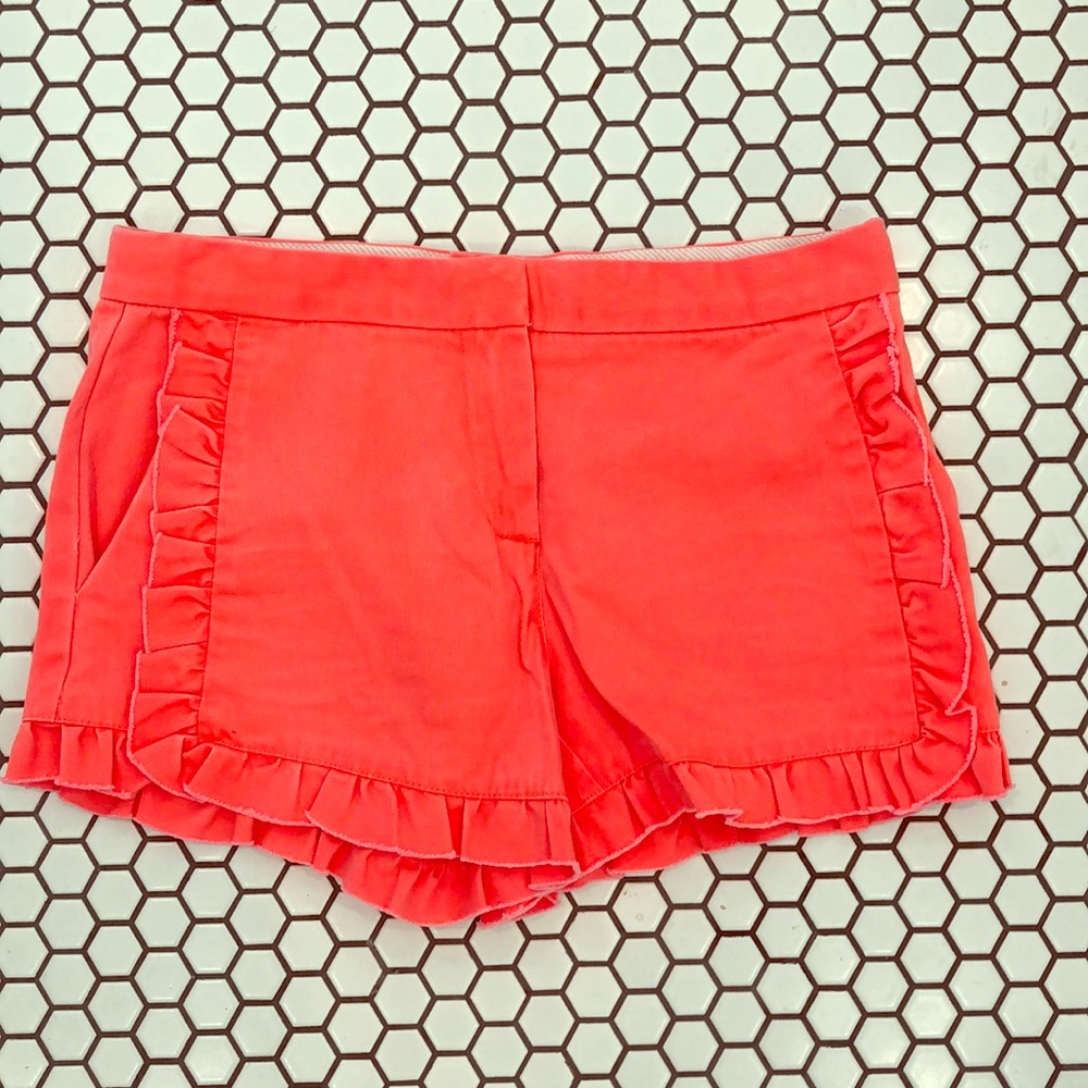 BNWOT Jcrew crewcuts neon orange shorts 00